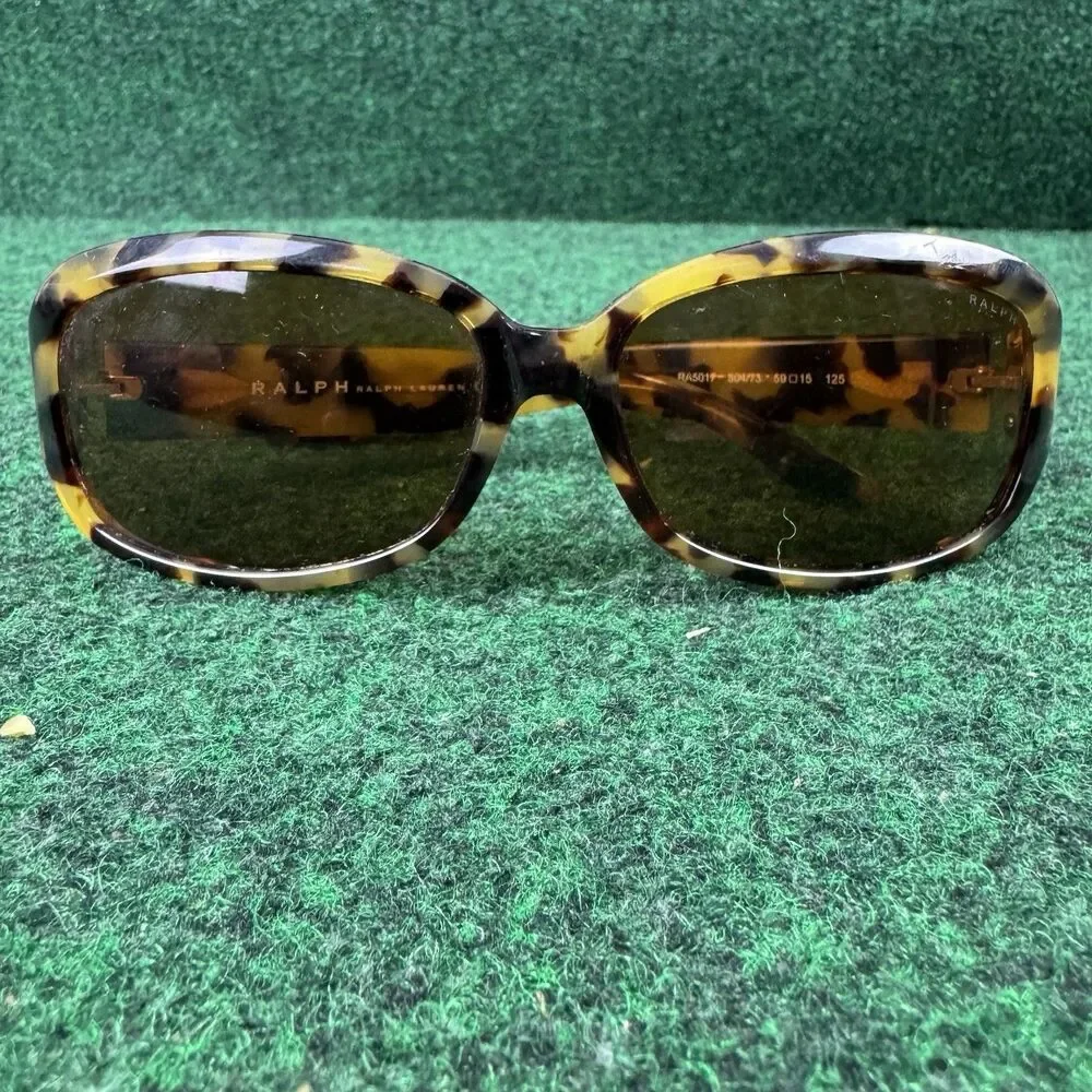 Ralph Lauren Tortoise Rectangle Wrap Frame Sunglasses RA5017 504/73 3 59 15 125